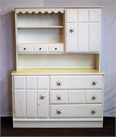 Painted one door three drawer dresser with