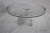 Footed cake plate 12" X 5.75" H