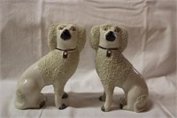 Pair of Dogs Staffordshire, England, 6.5"H