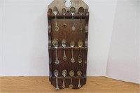 State Collector Spoon Display, 12 spoons