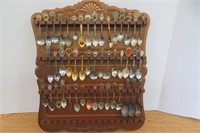 State Collector Spoon Display, 46 spoons
