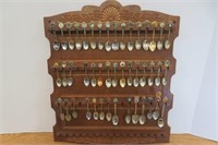State Collector Spoon Display, 45 spoons