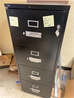Fireproof Black File Cabinet 54H 28.5W 20D