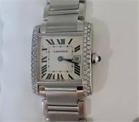 Cartier Tank Francaise Ladies Diamond Watch