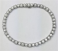 18 Kt Diamond Milgrain Edge Tennis Bracelet