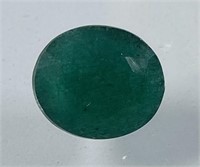 Certified 4.50 Cts Natural Oval Cut Emerald