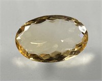 Certified 10.05 Cts Natural Oval Cut Citrine