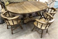 Wooden Table w/ 5 Chairs
