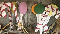 6 Candy Cane Lollipop Christmas Displays