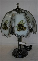 NEAR NEW TABLE TOUCH LAMP W/PANDA BEAR SHADE