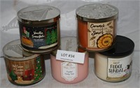 5 NEW SCENTED CANDLES