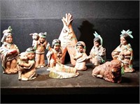 Ceramic Native American nativity scene
