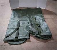 Two extra large military duffle bags, 52" long