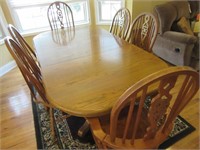 Oak Table with 6 Chairs