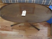 Oval Coffee Table with Lion Feet Legs