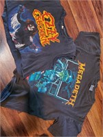 Vintage Megadeth Concert T & Cutoff Ozzy Osbourne