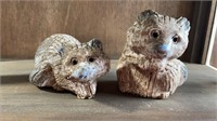 Two McCarty Pottery Raccoons