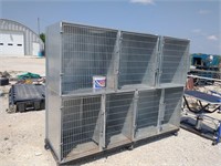 7 Kennels on Casters, (Dog cages)