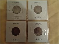 4 - "V" NICKELS