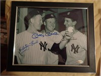 FORD, MANTLE & MARTIN SIGNED 8X10 FR PHOTO W CERT