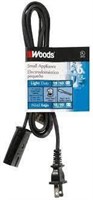 Woods 6 Foot HPN Small Appliance Cord, Black
