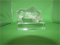Lalique France Bull 4&1/4" wide