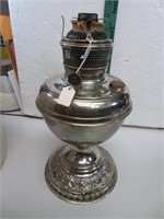 Antique B & H Oil Lamp VERY ORNATE 12"