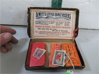 Antique Dewitt's Early Risers Pill Box & Vintage ?