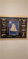 20x16" framed ship knots
