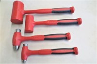 Qty (4) Snap-On Dead Blow Hammers: 8,24,32,55 oz
