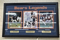 Autographed "Bears Legends" Butkis, Payton, Sayers