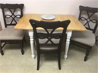 Kitchen table & chairs plus lazy Susan