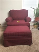 Red Chair and ottoman