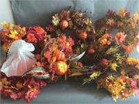Halloween, Thanksgiving and fall wreaths and misc