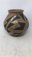 L. Ortiz southwest pottery vase 8 inches