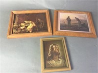 Jesus picture and assorted framed artwork