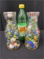 Milk Bottles with Marbles