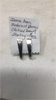 Rare retired design James Avery sterling earrings