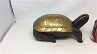 Frederick Cooper brass and wood turtle box