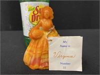 Boyd Orange Slag Glass "Virginia" Figurine