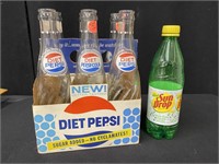 HTF - Diet Pepsi Cardboard Carrier/Bottles