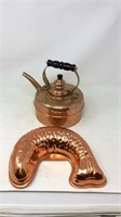 Two pieces of copper ware