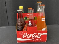 Vintage Coca Cola Cardboard Carrier w/ NOS Bottles