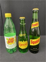 Vintage NOS Full Squirt Soda Bottles