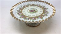 Marked porcelain cake stand