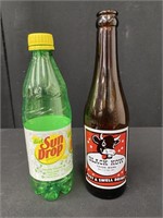 Vintage Black Kow Amber Soda Bottle