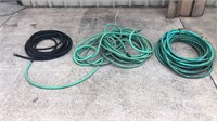 3 long garden hoses