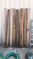 8 planed walnut boards 8 1/2 feet long