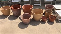 10 flower pots
