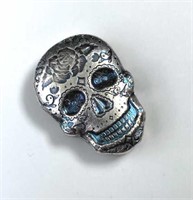 2oz Silver Sugar Skull .999 Fine Poured by Monarch